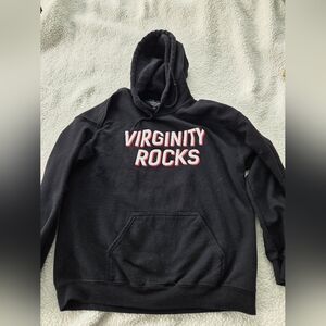 Danny Duncan Hoodie Mens Medium Black Hoodie with 'Virginity Rocks' Print